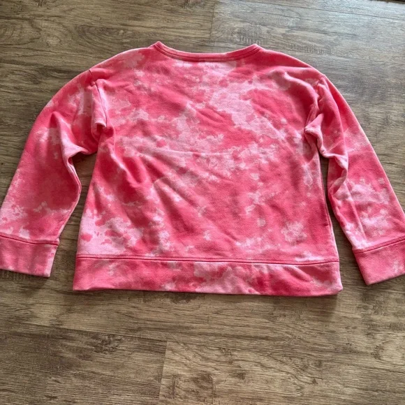 T By Talbots Tulip Hem Pullover Sweatshirt Size Large Women Athleisure Tie Dye - Picture 2 of 8